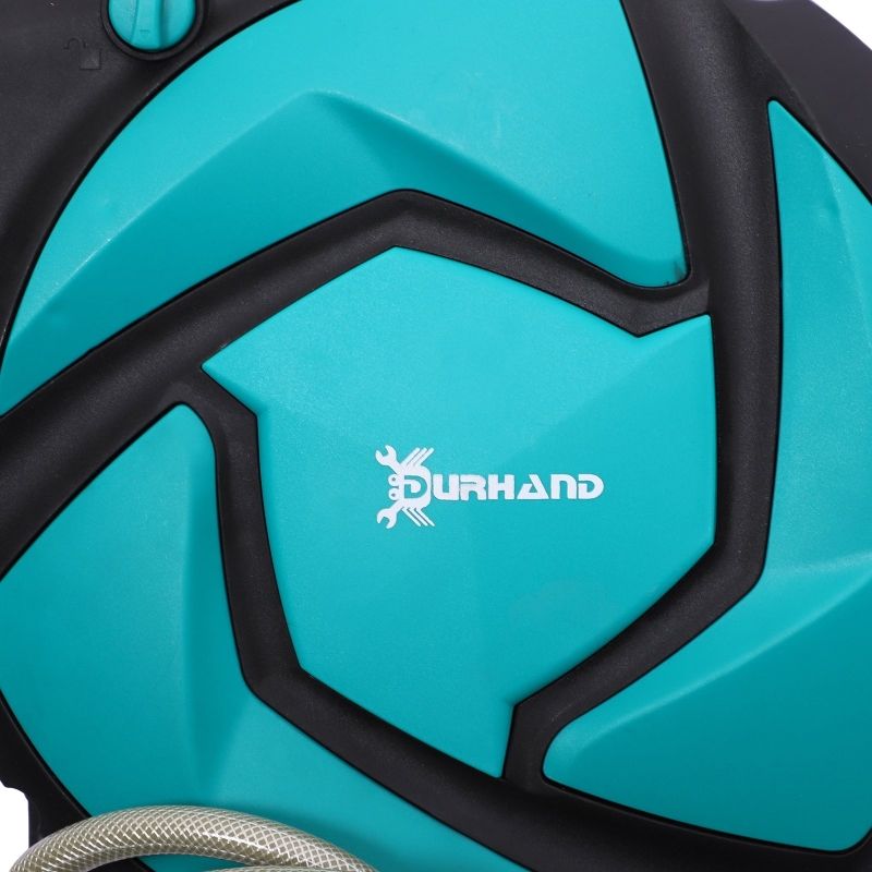 DURHAND 10m Garden Auto Hose Reel Wall Mounted Retractable 7 Patterns Spray Nozzle - Image 12