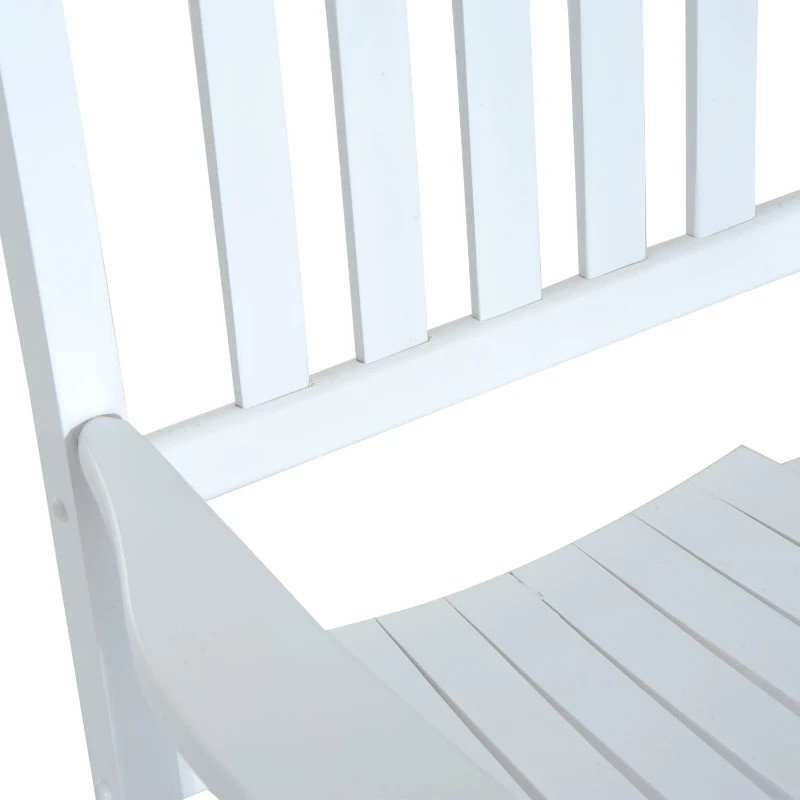Best Outdoor Porch Rocking Chair Armchair Wooden Patio Rocker Balcony Deck Garden Seat White - Image 7