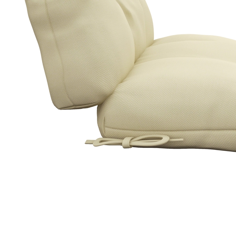 Best 2-Piece Seat Cushion Replacement with Backrest, Garden Patio Chair Cushions Set with Ties, Beige - Image 9