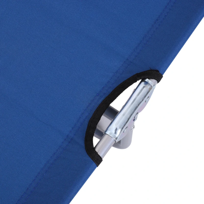 Best Single Sun Lounger, with Awning and Reclining Back - Blue - Image 8