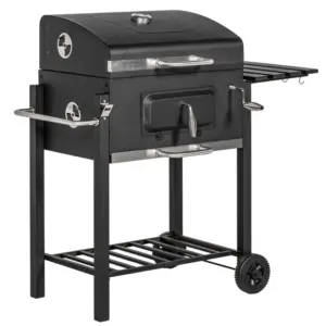 Best Charcoal Grill, with Height-Adjustable Coal Pan - Black