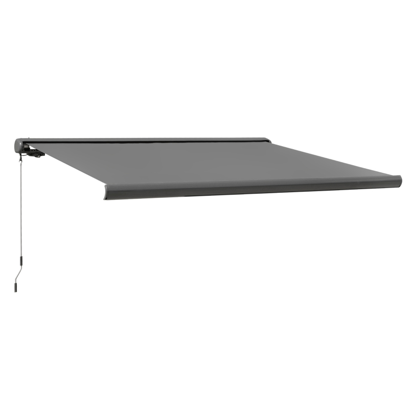 Best 3 x 2.5m Electric Awning with Remote Controller, Aluminium Frame DIY Retractable Awning, UV50+ Sun Shade Canopy for Garden Patio Deck Door Window, Grey - Image 12