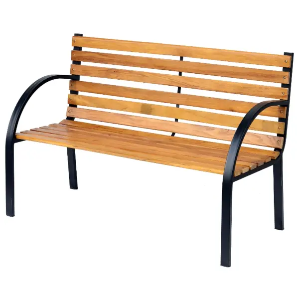 Best Garden Bench, 122Lx60Wx80H cm-Steel/Wood