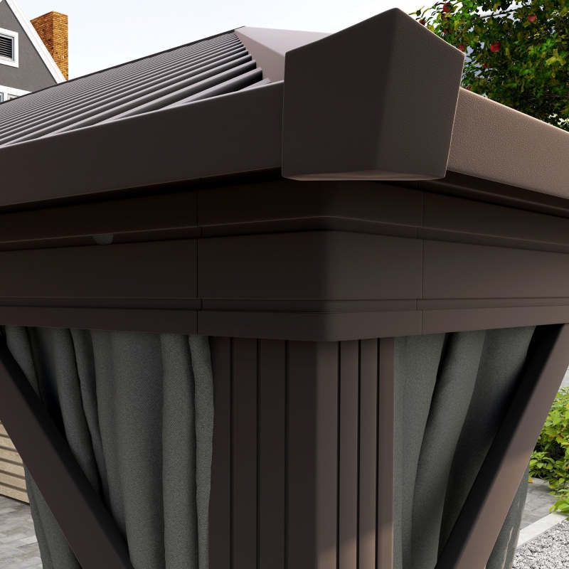 Best 3.6 x 3(m) Aluminium Frame Hardtop Gazebo, with Accessories - Image 9