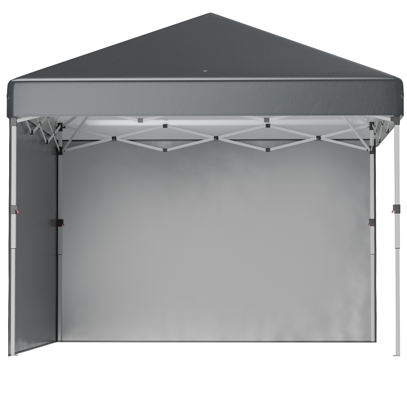 Best 3 x 3 (M) Pop Up Gazebo, UPF 30+ with 2 Sidewalls, Leg Weight Bags and Wheeled Bag, Height Adjustable Party Tent Event Shelter for Garden, Patio, Dark Grey - Image 11