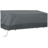 Best Rectangular Patio Garden Furniture Cover Waterproof for 3 Seater Sofa Bistro Set, UV Resistant Protection 600D Oxford Fabric Rattan Lounge Clean Cover, 190 x 72 x 76cm, Grey - Image 11