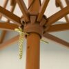 Best 2.7m Elegant Wooden Frame Parasol Umbrella - Grey - Image 13