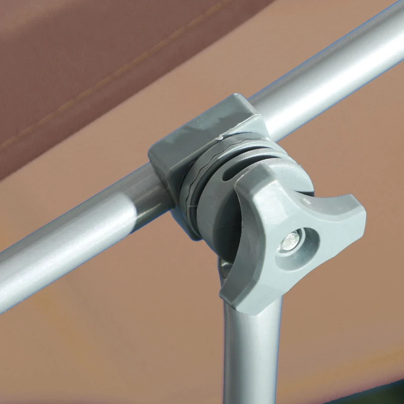 Best Sun Lounger, with Adjustable Face Canopy - Brown - Image 8