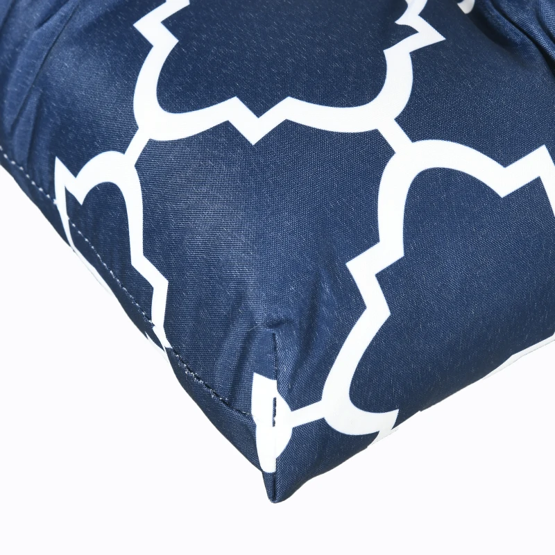 Best Set of Two Patterned Outdoor Seat Cushions - Blue/White - Image 8