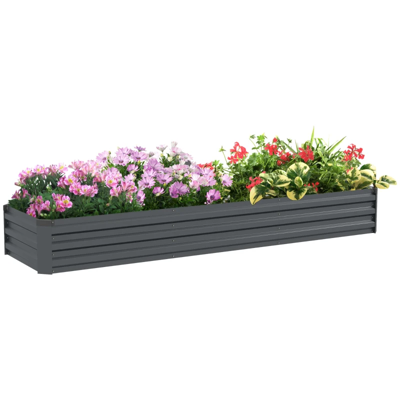 Best 60 x 240cm Galvanised Steel Planter, with Open Bottom