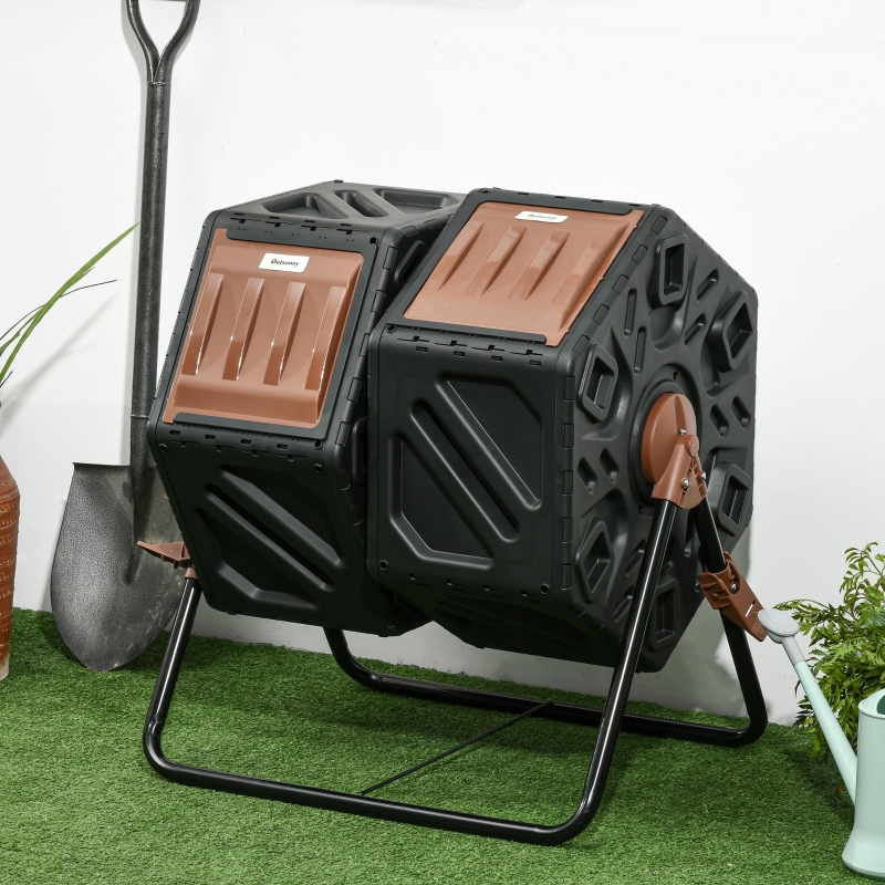 Best 130L Double Chamber Composter - Black - Image 10