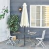 Best Garden Dining Table Glass Top Metal Frame with Parasol Hole Outdoor Balcony Grey 120L x 80Wcm - Image 13