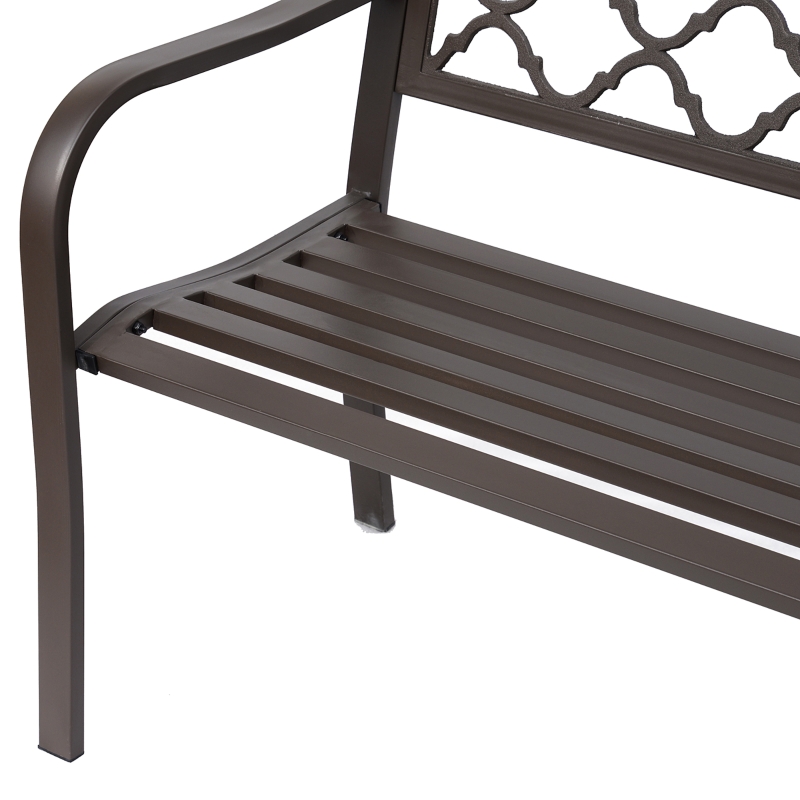 Best Antique Style Outdoor Cast Iron Front Porch Bench Path Chair Seat Outdoor - Image 9
