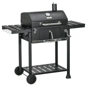 Best Adjustable Charcoal Pan BBQ, with Thermometer and Warming Rack