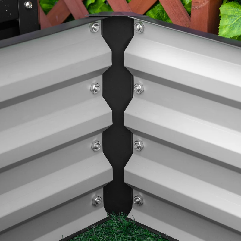 Best Set of Two 60 x 60cm Steel Planter Boxes - Grey - Image 7