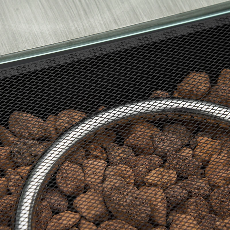 Best Outdoor PE Rattan Gas Fire Pit Table, Patio Square Propane Heater with Rain Cover, Glass Windscreen, and Lava Stone, 50,000 BTU, Grey - Image 8