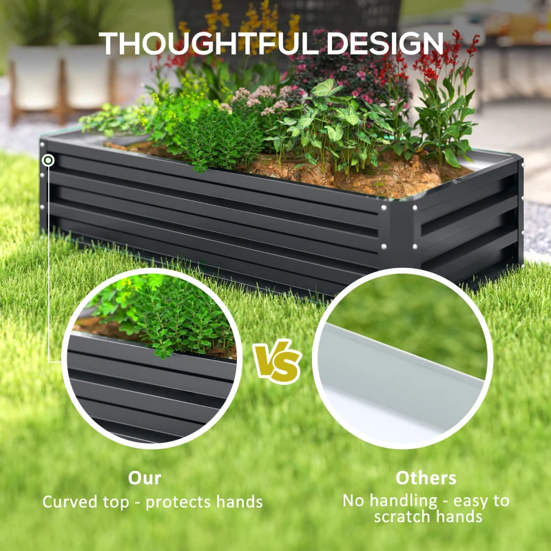 Best Raised Beds for Garden, Galvanized Outdoor Planters, for Herbs and Vegetables, Use for Patio, Backyard, Balcony, Grey - Image 7