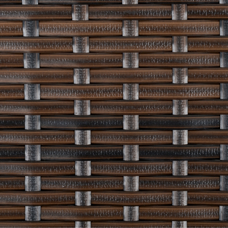 Best Six-Piece Rattan Sofa Set, with Glass-Top Table - Mixed Brown - Image 12