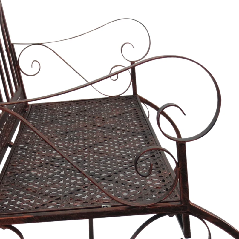 Outdoor Iron Rocking Chair-Bronze Red - Image 8