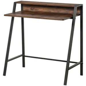 Best Writing Desk Computer Table Home Office PC Laptop Workstation Storage Shelf 84L x 45W cm Rustic Brown