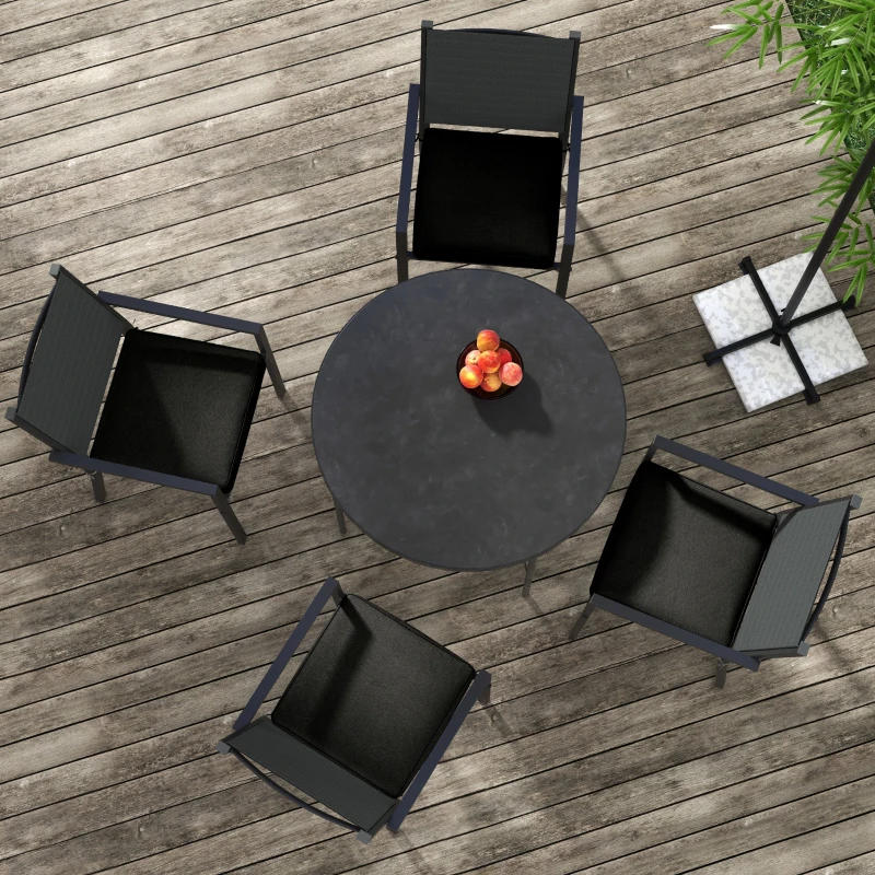 Best 4-Piece Seat Cushions Pillow Replacement, Patio Chair Cushions Set with Ties for Indoor Outdoor, Black - Image 6