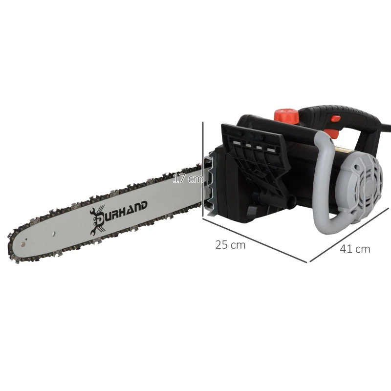 DURHAND 1600W Electric Chainsaw with Double Brake, Tool-Free Chain Tensioning and 16inch Guide Bar and Chain, Power Saw to Cut Wood, Auto Chain Lubrication - Image 3