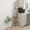 Best Five-Tier Corner Shelf - White/Wood-Effect - Image 9
