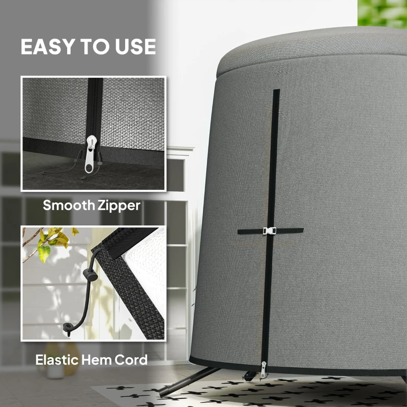 Best 196 x 230 cm Hanging Egg Chair Protective Cover - Grey - Image 5