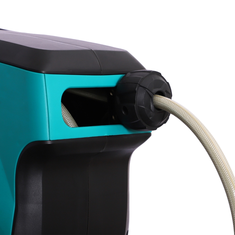 DURHAND 15m Garden Auto Hose Reel Wall Mounted Retractable 7 Patterns Spray Nozzle - Image 11