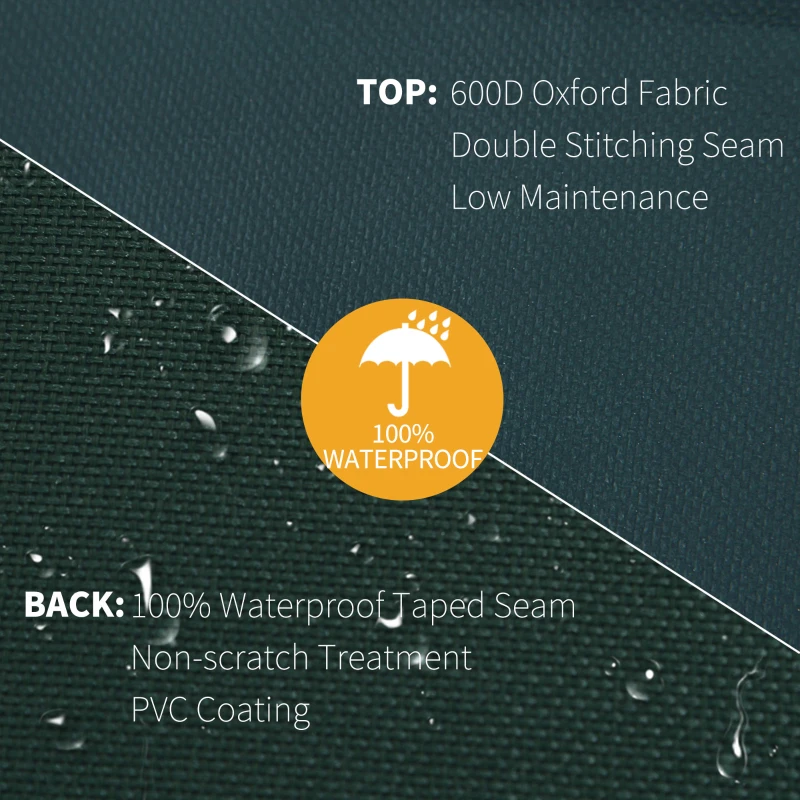 Best Garden Patio Large Furniture Set Round Cover 600D Oxford Waterproof, Ф193 x 80H cm, Green - Image 5