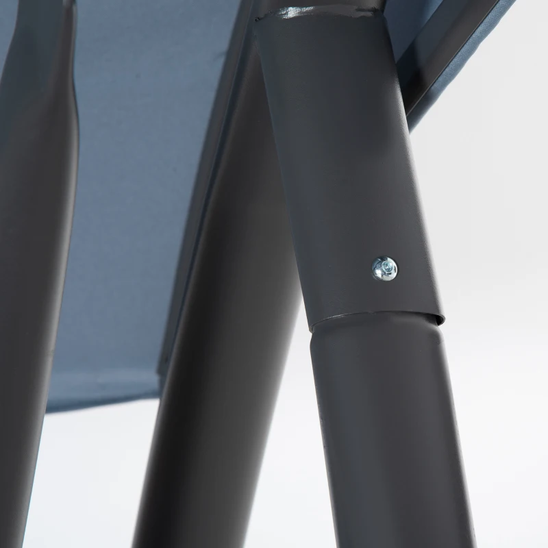 Best 2-3 Seater Outdoor Garden Rattan Swing Chair with Adjustable Canopy Removable Cushion Hammock Seater Bench Bed Lounger, Mixed Grey - Image 8