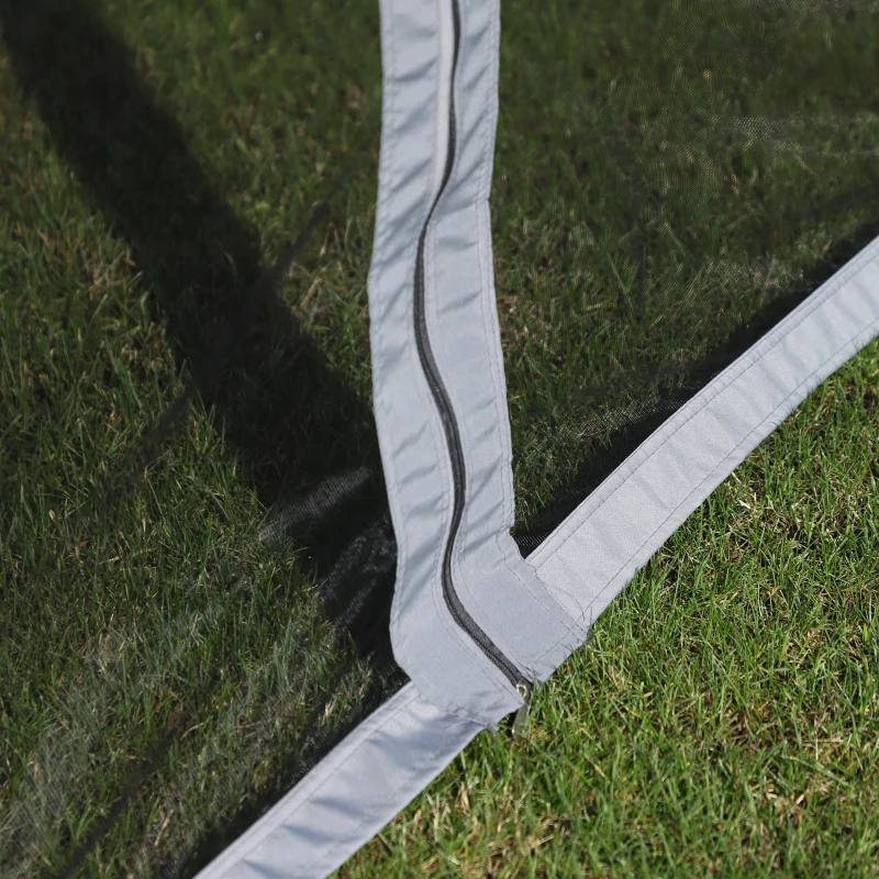 Best 3 x 4m Aluminium Garden Gazebo, Marquee Canopy Shelter Pavilion Party Tent with Nets and Curtains for Garden and Deck, Grey - Image 8