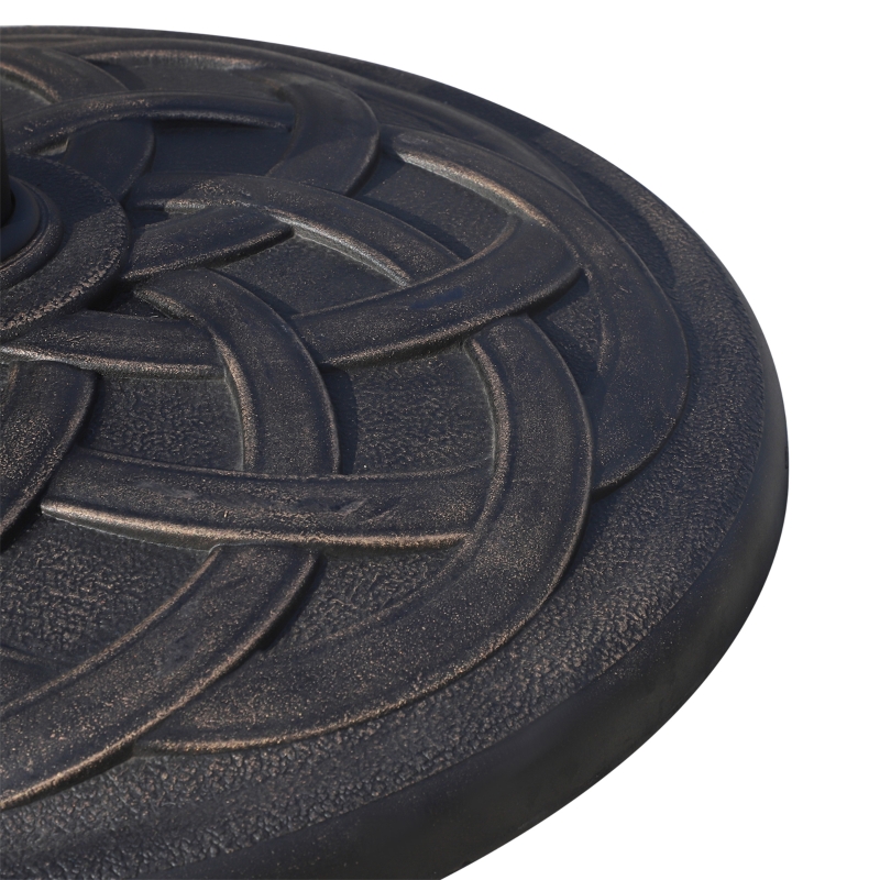 Best 19KG Resin Umbrella Base Garden Parasol Base Stand Round Sun Shade Holder Suitable For Pole Between Φ38mm to Φ48mm - Image 9