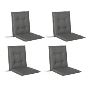 Best Set of Four Padded Garden Seat Cushions - Light Grey