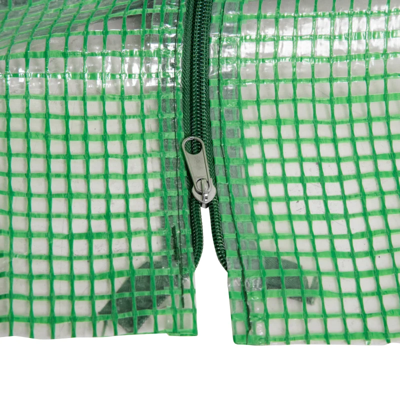 Best Mini Small Greenhouse with Steel Frame & PE Cover & Zippered Window Poly tunnel Steeple for Plants Vegetables, 180 x 90 x 90 cm, Green - Image 8