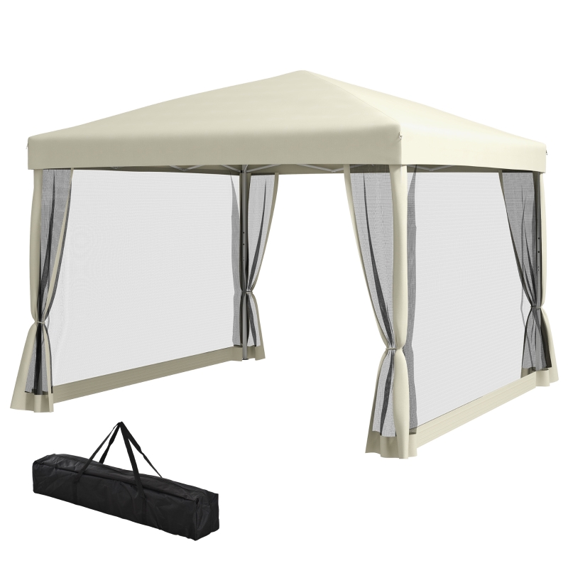 Best 3 x 3(m) Pop Up Gazebo with 4 Mesh Sides and Carry Bag, Height Adjustable Party Canopy Tent, Portable Garden Outdoor - Image 12