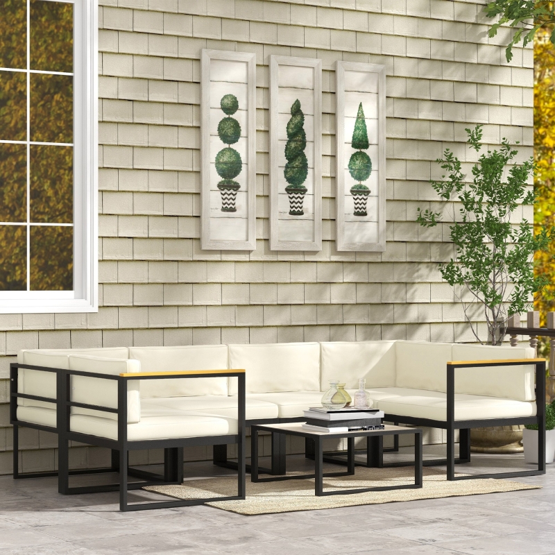 Best Outdoor Replacement Seat Cushions for Rattan Furniture, 7 Seat Cushions and 7 Back Cushions for Patio Conversation Set - Image 10