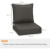 Best Outdoor Seat and Back Cushion Set Patio Deep Seating Chair Replacement Cushion - Image 3