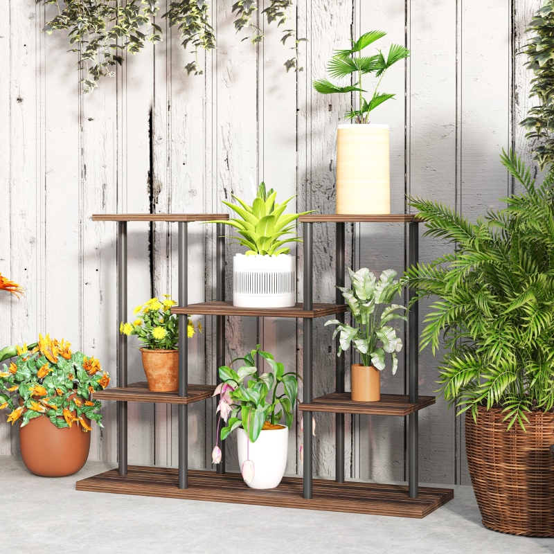 Best Four-Tier Wooden Shelf Plant Stand - Image 10