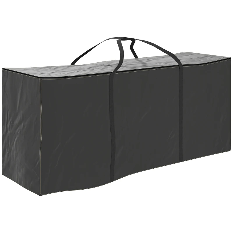 Best 720 L Outdoor Garden Cushion Storage Bag, Heavy Duty 600D Oxford Fabric Waterproof Garden Furniture Cushion Storage Bag with 2-Way Zip for Tent, Christmas Tree, 175 x 55 x 75 cm, Black