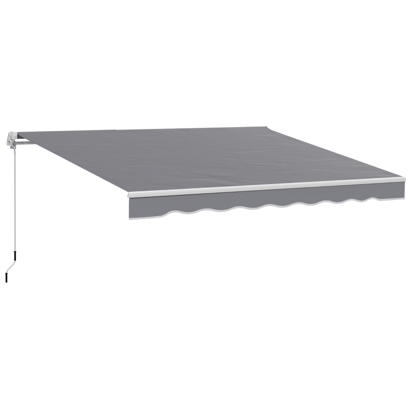 Best 2 x 2.5m Manual Retractable Awning - Dark Grey