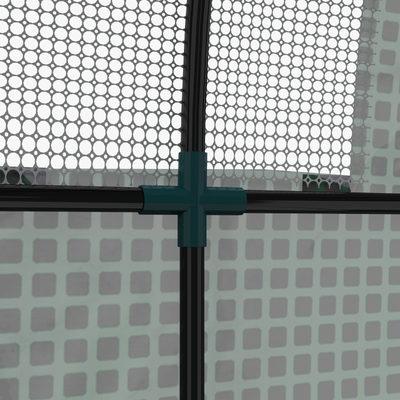 Best 180 x 180cm Walk-In Polytunnel Greenhouse - Green - Image 9