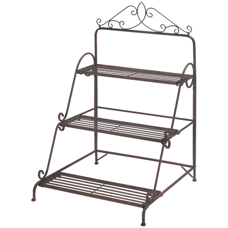 Best 3 Tier Stair Style Metal Plant Stand, Flower Pot Holder Display Shelf, Storage Organizer Rack for Indoor Outdoor Patio Balcony Yard - Image 14