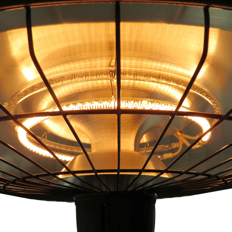 Best Adjustable Power 1000/2500W Infrared Halogen Electric Patio Light Heater, Ceiling Hanging Mount -Black - Image 8