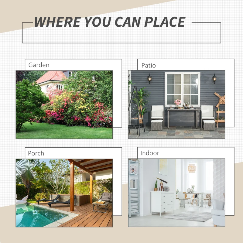 Best 2 Seater Rattan Cube Garden Furniture Set, Rattan Dining Set with Cushions, Outdoor Dining Table and Chairs with 2 Armchairs, 2 Stools, Rectangular Glass Top Table for Patio, Balcony, Grey - Image 6