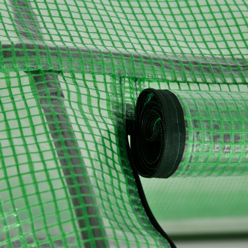 Best Mini Greenhouse, Small Polytunnel Green House with Zipped Doors, Steel Frame for Garden Backyard, 295 x 100 x 80cm, Green - Image 10