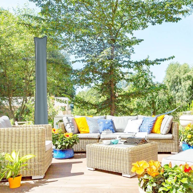 Best Parasol Cover, Cantilever Umbrella Cover, Banana Umbrella Cover with Zipper for Outdoor Garden, Patio, Grey - Image 12