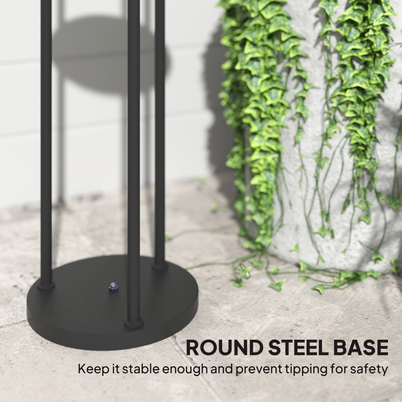 Best Boho Rattan Floor Lamp, 3-Lights Rattan Lamp with Shelf, Freestanding Solar Garden Light with Auto On/Off Lights, IP44 Waterproof for Porch, Pathway, Deck, Yellow - Image 9