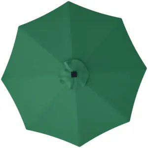 Best 3 m Replacement Parasol Canopy with Top Vent, UPF 50+ Garden Parasol Replacement Canopy, 8 Rib Parasol Cover Replacement Fits Various Frames, Green