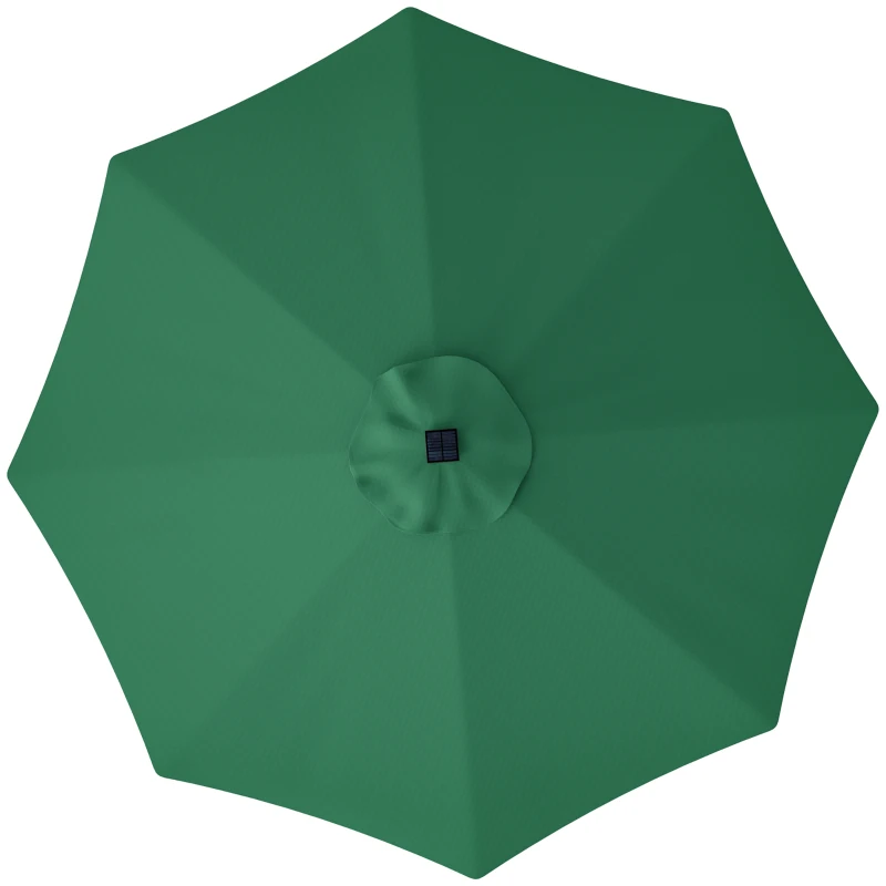 Best 3 m Replacement Parasol Canopy with Top Vent, UPF 50+ Garden Parasol Replacement Canopy, 8 Rib Parasol Cover Replacement Fits Various Frames, Green